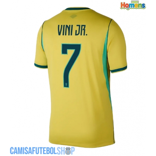 Camisa de time de futebol Brasil Vinicius Junior #7 Replicas 1º Equipamento Mundo 2026 Manga Curta